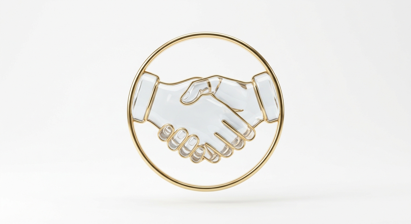 Handshake badge